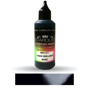 Stardust WPU511 Airbrush PU 1K RC GLOSS LACQUERS Vernice Color BLACK 60ml