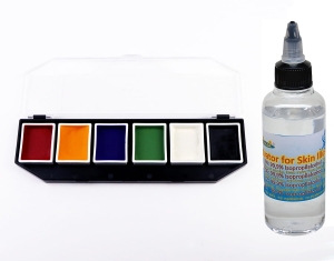 Alcohol-based bodyPainting - Skin Illustrator FX - 6x Base colors (6x8g) + Activator 100ml