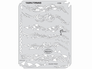 ARTOOL FH TM 8 Tiki Master II Tropic Tribals Freehand Airbrush Template by Dennis Mathewson