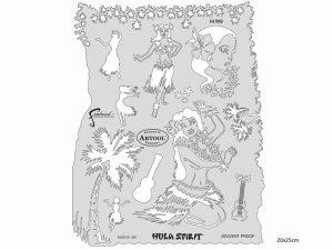 ARTOOL FH TM 9 Tiki Master II Hula Spirit Freehand Airbrush Template by Dennis Mathewson