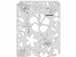 ARTOOL FH TM 13 Tiki Master II Leilani Freehand Airbrush Template by Dennis Mathewson