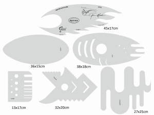 ARTOOL FH MET 1 Metropolis (6 pcs.) Freehand Airbrush Templates by Yvonne Mecialis
