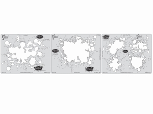 ARTOOL FH SFX 1 Splatter FX (3 pcs.) Freehand Airbrush Templates by Gerald Mendez
