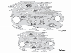 ARTOOL FH WGFX 1 Wood Grain FX (2 pcs.) Freehand Airbrush Template Set by Dennis Mathewson