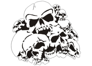 Disegno aerografo teschi/skull B010