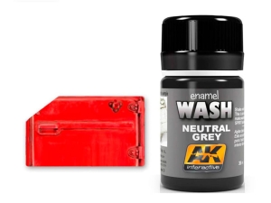 AK Weathering AK677 NEUTRAL GREY FOR WHITE/BLACK WASH (35ml)