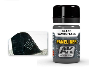 AK AIR Weathering AK2075 Paneliner for black camouflage (35ml)