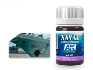 AK SHIPS Weathering AK305 STREAKING GRIME FOR LIGHT GREY SHIPS  (35ml)