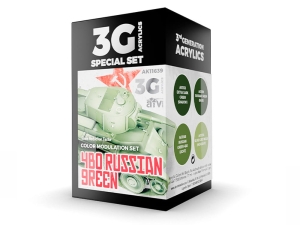 AK Acrylics 3Gen AVF SET AK11639 MODULATION 4BO RUSSIAN GREEN 3G (4x17ml)