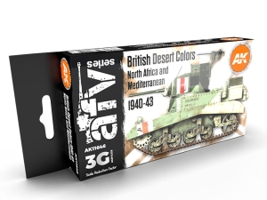 AK Acrylics 3Gen AVF SET AK11646 BRITISH DESERT COLOURS 3G (6x17ml)