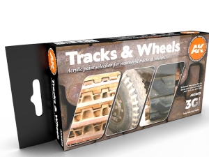 AK Acrylics 3Gen AVF SET AK11672 TRACKS AND WHEELS (6x17ml)