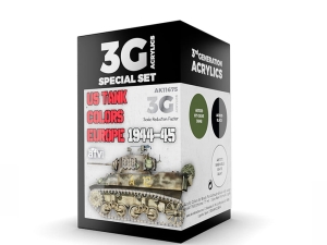 AK Acrylics 3Gen AVF SET AK11675 US TANK COLORS EUROPE 1944-45 (3x17ml)
