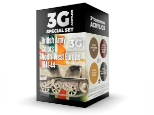 AK Acrylics 3Gen AVF SET AK11680 BRITISH ARMY COLORS EUROPE 1941-44 (4x17ml)