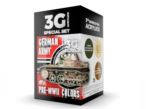AK Acrylics 3Gen AVF SET AK11687 GERMAN ARMY PRE-WWII COLORS (3x17ml)
