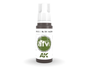 AK Acrylics 3Gen AFV AK11384 S.C.C. No.1A Very Dark Brown (17ml)