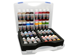 Createx Colors Case Transparent (31x60ml Paint, 1x60ml Airbrush Cleaner)