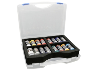 Wicked Colors Case Transparent (14x60ml Paint, 1x60ml Airbrush Cleaner, 1x60ml Reducer)