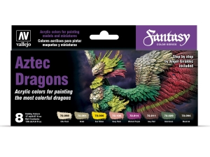 Vallejo Game Color set 72306 Aztec Dragons by Angel Giraldez (8x17ml)
