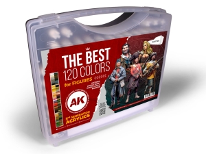 AK Acrylics 3Gen AK11704 BRIEFCASE: BEST OF 120 COLORS for FIGURES (120x17ml)