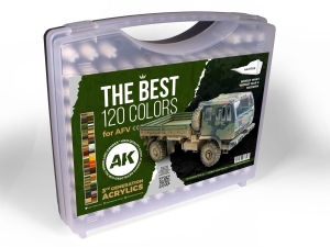 AK Acrylics 3Gen AK11705 BRIEFCASE: BEST OF 120 COLORS for AFV (120x17ml)