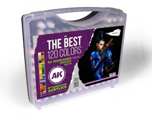 AK Acrylics 3Gen AK11707 BRIEFCASE: BEST OF 120 COLORS for WARGAMES, FANTASY, SCI-FI (120x17ml)
