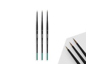 Vallejo Pro Modeler B01990 Definition Set - Natural Hair (4/0, 3/0, 2/0)