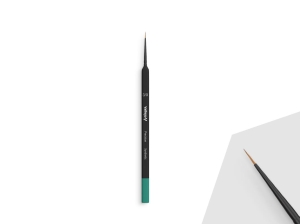 Vallejo Precision B03030 Round Synthetic Brush, Triangular Handle No. 3/0