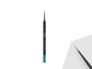 Vallejo Precision B03020 Round Synthetic Brush, Triangular Handle No. 2/0