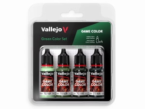 Vallejo Game Color Set 72384 Green Color Set (4x18ml)