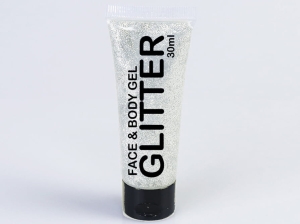 Glitter Gel Tube silver 30 ml