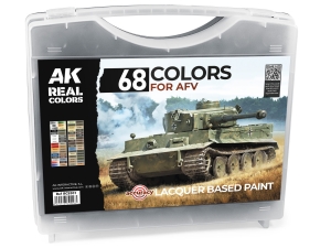 AK RCS301 BRIEFCASE 68 REAL COLORS 17ml - AFV (68x17ml)