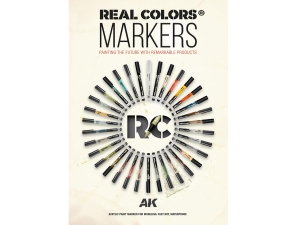 AK Color Chart Flyer: REAL COLORS MARKERS (EN) (12 pages)