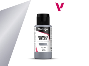 Vallejo PREMIUM Color 62051 Metallic Steel (60ml)
