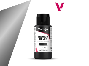 Vallejo PREMIUM Color 62053 Metallic Metallic Black (60ml)