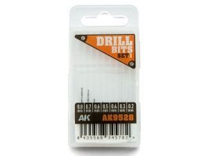 AK TOOL AK9528 DRILL BITS SET 7pcs (0,2-0,8mm)