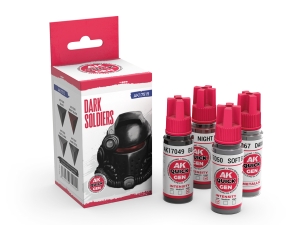 AK QUICK GEN SET AK17515 DARK SOLDIERS (4x18ml)