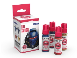 AK QUICK GEN SET AK17516 BLUE SOLDIERS (4x18ml)