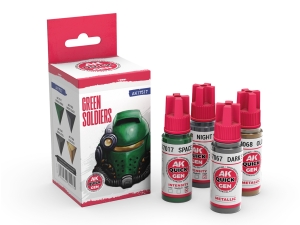 AK QUICK GEN SET AK17517 GREEN SOLDIERS (4x18ml)