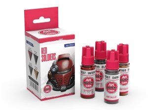 AK QUICK GEN SET AK17518 RED SOLDIERS (4x18ml)