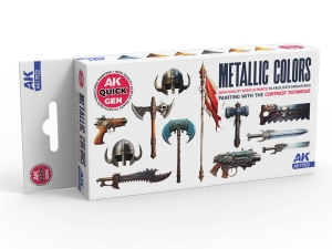 AK QUICK GEN SET AK17522 METALLICS (6x18ml)