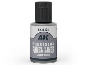 AK Weathering AK12101 PRECISION PANEL LINER - LIGHT GREY (30ml)