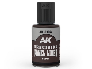 AK Weathering AK12103 PRECISION PANEL LINER - SEPIA (30ml)