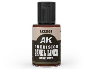 AK Weathering AK12106 PRECISION PANEL LINER - DARK RUST (30ml)