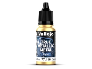 Vallejo True Metallic Metal 77116 (Light) Greenish Gold (18ml)