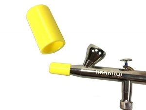 Harder & Steenbeck 127990 plastic cap for cleaning or color mixing by bubble, yellow