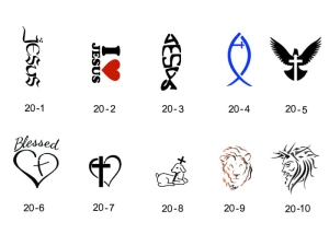 Glitter tattoo stencils SET Fengda S20