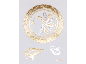 Gold Silver | Jewelry Flash Tattoo stickers W-221, 8x10cm
