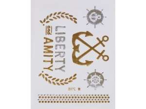 Gold Silver | Jewelry Flash Tattoo stickers W-218, 8x10cm