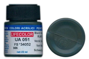 Colore LifeColor UA051 mimetic black green rim 70