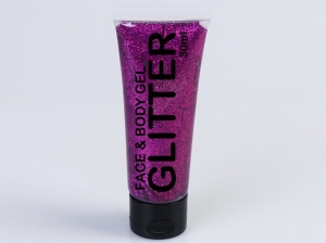Glitter Gel Tube dark fuchsia 30 ml